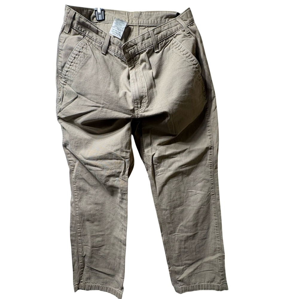 Carhartt B299 GKH Relaxed Fit Canvas Pants Mens 38x34 Khaki Tan Cotton Workwear